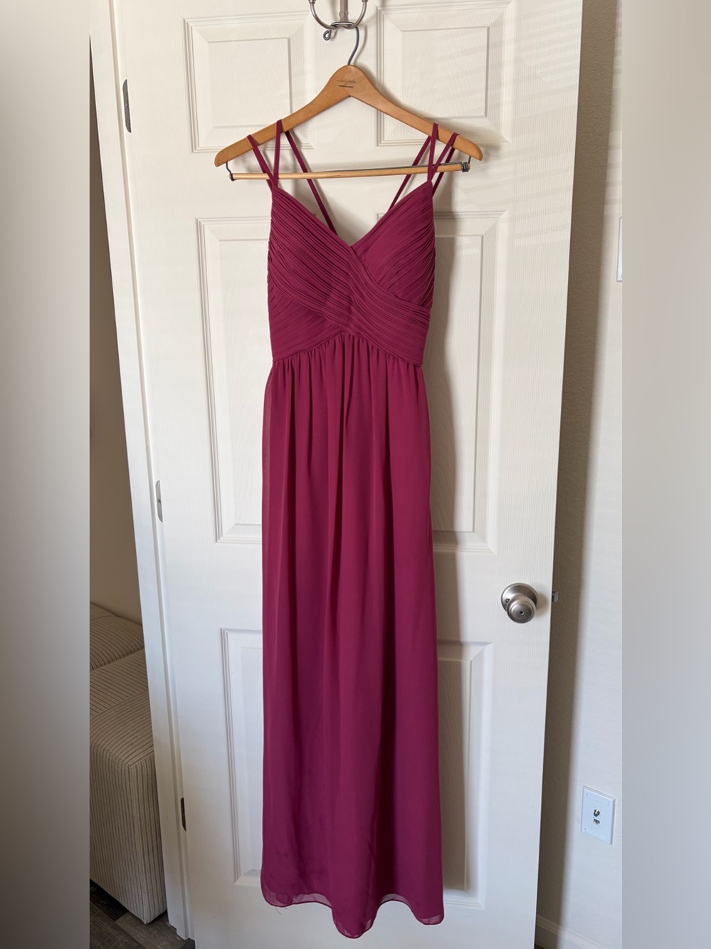 Azazie Ruched Strappy Bridesmaids Dress